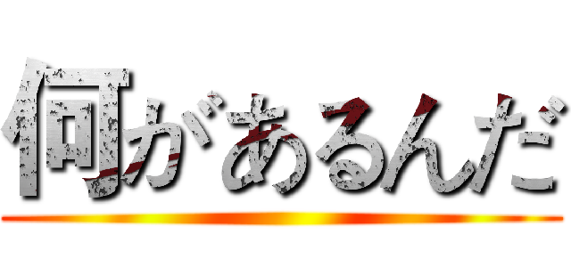 何があるんだ ()