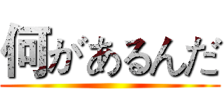 何があるんだ ()