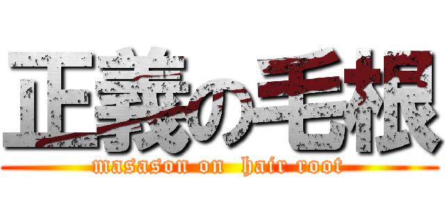 正義の毛根 (masason on  hair root)