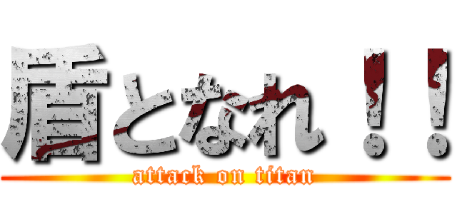 盾となれ！！ (attack on titan)