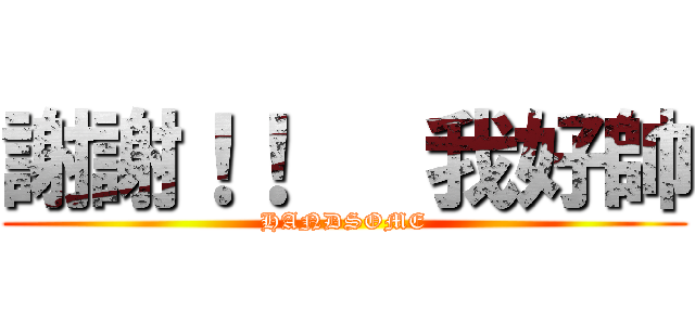 謝謝！！   我好帥 (HANDSOME)