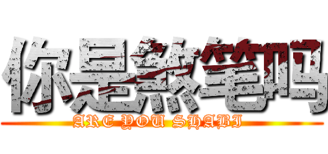 你是煞笔吗 (ARE YOU SHABI )