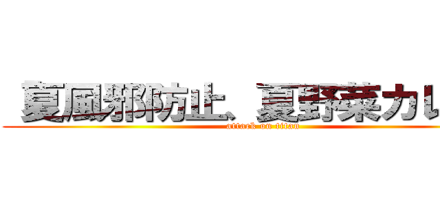 「夏風邪防止、夏野菜カレー」 (attack on titan)