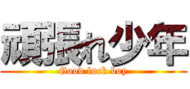 頑張れ少年 (Good luck boy)