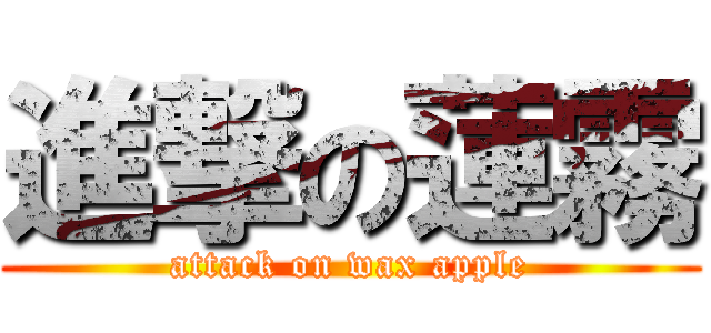 進撃の蓮霧 (attack on wax apple)