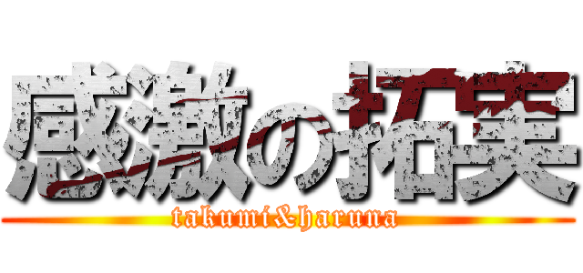 感激の拓実 (takumi&haruna)