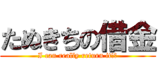 たぬきちの借金 (I can really return it!?)