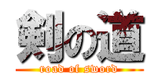 剣の道 (road of sword)