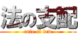 法の支配 (rule of law)