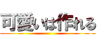 可愛いは作れる ()