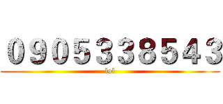 ０９０５３３８５４３ (lol)
