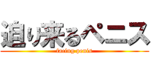 迫り来るペニス (facing penis)