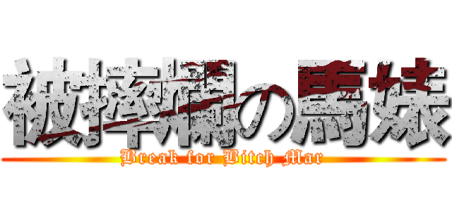 被摔爛の馬婊 (Break for Bitch Mar)