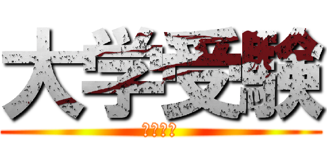 大学受験 (残り一年)