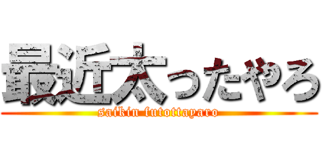 最近太ったやろ (saikin futottayaro)