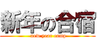 新年の合宿 ( new year camp)