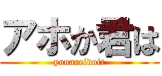 アホか君は (youareidoit)
