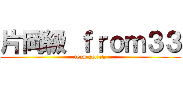 片岡級 ｆｒｏｍ３３ (team yellow)