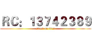 ＲＣ：１３７４２３８９ (attack on titan)