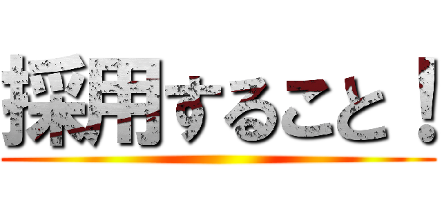 採用すること！ ()