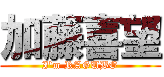 加藤喜望 (I'm RAGUBO)