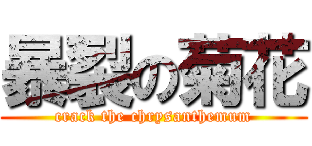 暴裂の菊花 (crack the chrysanthemum)