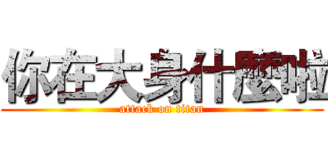 你在大身什麼啦 (attack on titan)