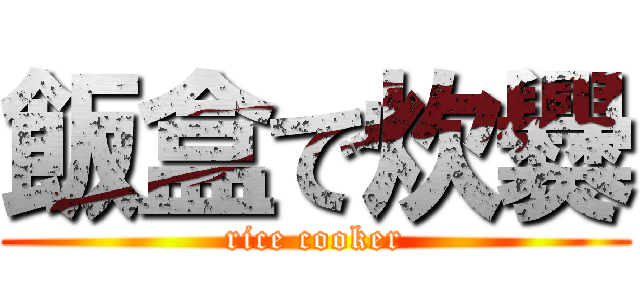 飯盒で炊爨 (rice cooker)