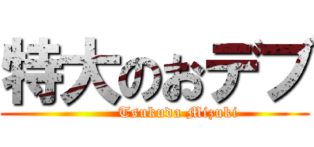 特大のおデブ (         Tsukuda Mizuki)