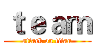 ｔｅａｍ (attack on titan)