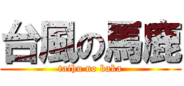 台風の馬鹿 (taihu no baka)