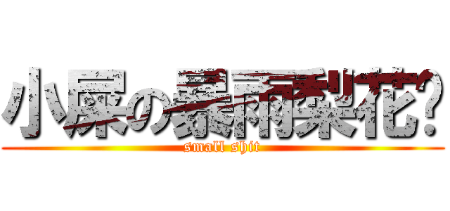 小屎の暴雨梨花针 (small shit)