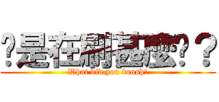 你是在刷甚麼啦？ (What did you brush?)