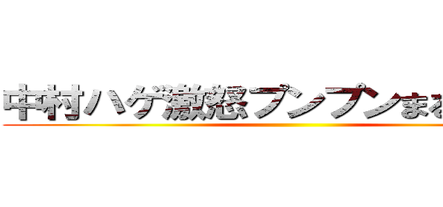 中村ハゲ激怒プンプンまるｗｗｗ ()
