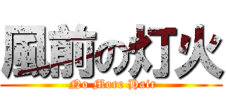 風前の灯火 ( No More Hair)