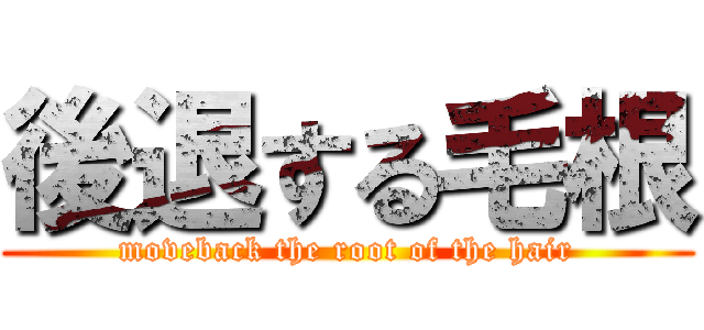 後退する毛根 (moveback the root of the hair)