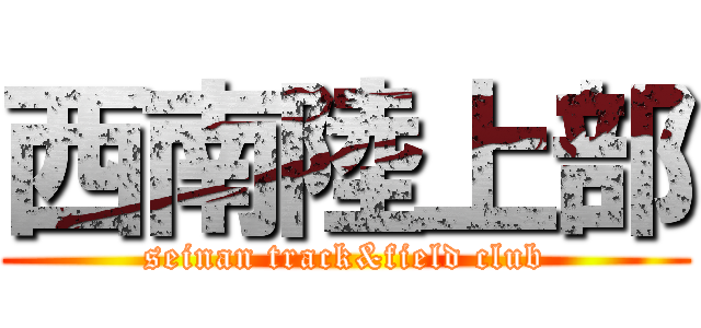 西南陸上部 (seinan track&field club)