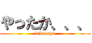 やったか、、、 (kikousyu)