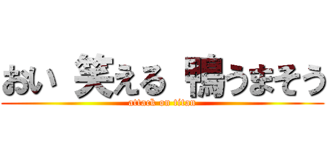 おい 笑える 鴨うまそう (attack on titan)