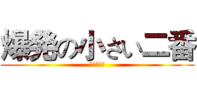 爆発の小さい二番 (にほんごか)