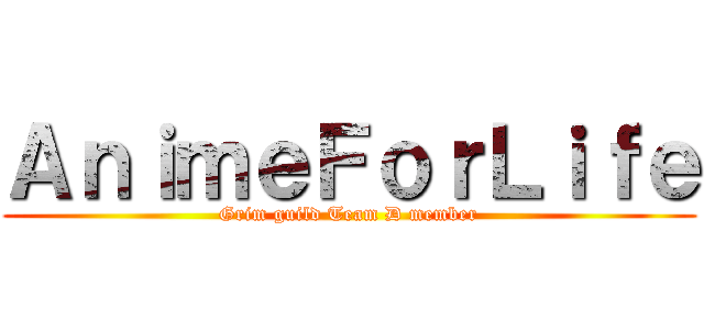 ＡｎｉｍｅＦｏｒＬｉｆｅ (Grim guild Team D member)