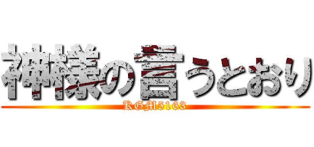 神様の言うとおり (KGM5163)