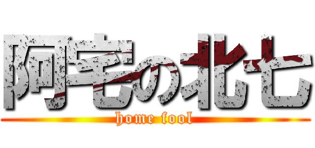 阿宅の北七 (home fool)