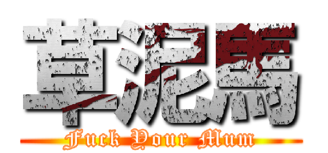 草泥馬 (Fuck Your Mum)