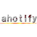 ａｈｏｔｉｆｙ ()