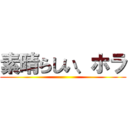 素晴らしい、ホラ ()