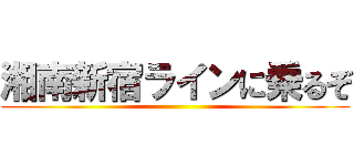 湘南新宿ラインに乗るぞ ()