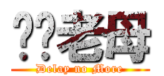 屌你老母 (Delay no More)