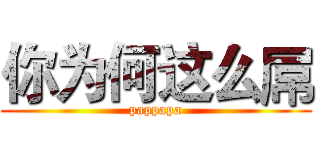 你为何这么屌 (pappapa)