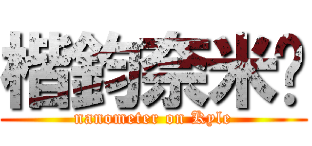楷鈞奈米屌 (nanometer on Kyle)